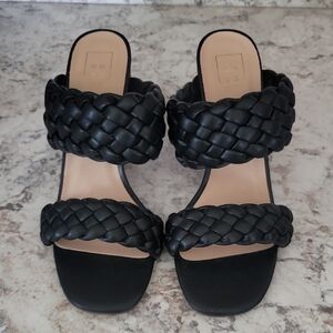 ShuShop Black Braided Heels
